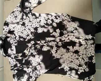 This is a lovely, floral design woman's top, from about 1959.