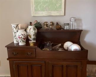 Vintage Harden Dry Sink with copper insert, Portmeirion vases