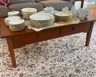 Leister's Furniture Inc. coffee table with two matching end tables. 
