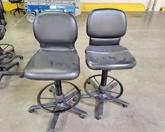 (2) Counter Height Rolling Chairs