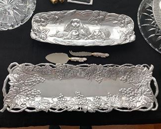 Arther Court pewter trays