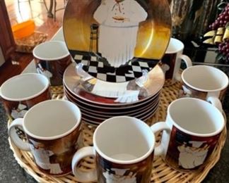 Sakura plates and mugs 