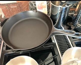 Lodge 10" iron fry pan and Emeril pry pan 