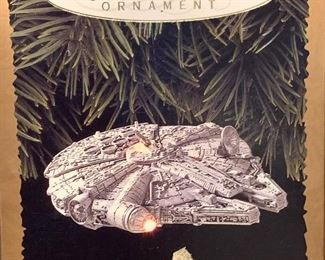 Collection of Hallmark Star Wars and Star Trek ornaments 