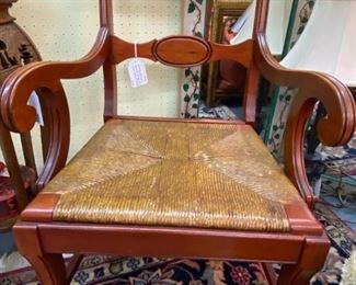 Vintage Cherry Wood French Style Arm Chair - $65