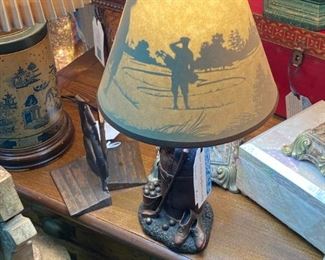 Vintage Golfer's Lamp - $35