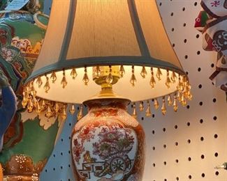 Asian Imari Lamp - $40