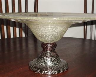 Vintage Murano Pedestal Bowl - $95