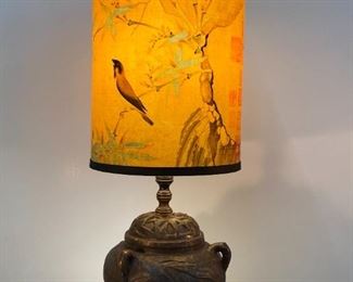 Asian Style Bronze Lamp - $95