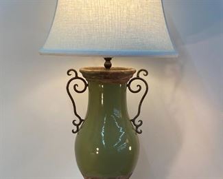 Celadon Pottery Table Lamp - $145