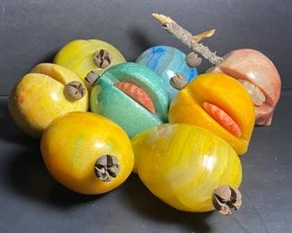 Group of 8 Agate Fruit - $30