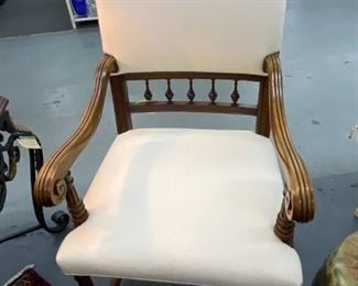 Upholstery Arm Chair with Open Back - $125