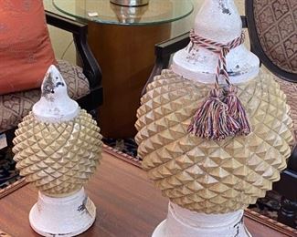 Large and Small Wood Finials - $100