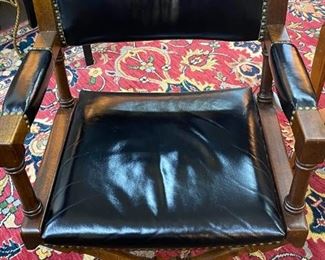Black Leather Director's Chair - $225