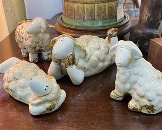 Set of 4 Whimsical Sheep - $45