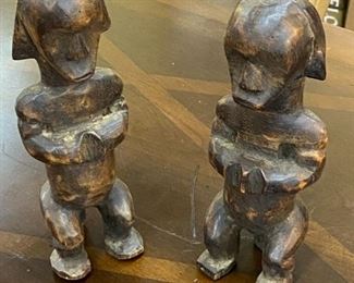 Pair of Wood Fertility Statues - $75