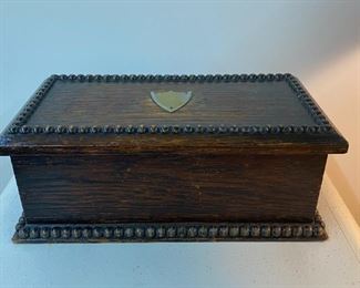 19th Century Antique Edwardian Wood Box - $125
