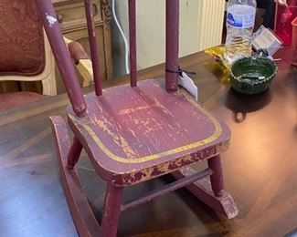 Small Red Rocking Chair - $25
