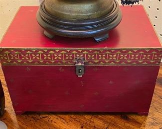 Folk Art Stenciled Box - $125