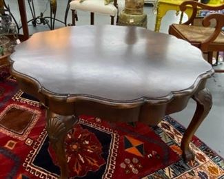 Vintage Scalloped Top Coffee Table - $250
