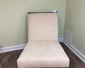 Modern chair with ultra suede fabric