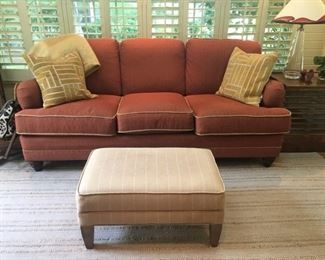 Bassett Sofa and ottoman