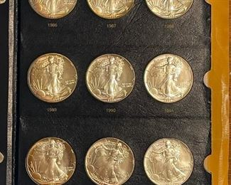 Silver American Eagles Album Book (1986 - 1999)