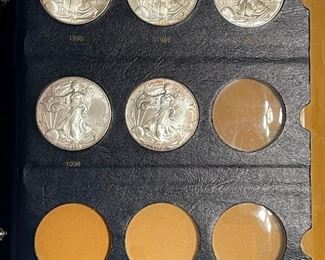 Silver American Eagles Album Book (1986 - 1999)