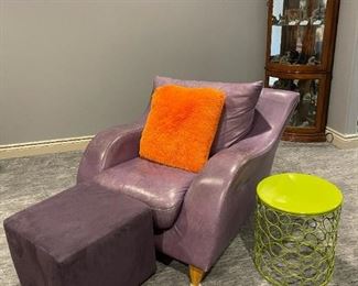 Elan Home Furnishing Custom Purple Leather Furniture