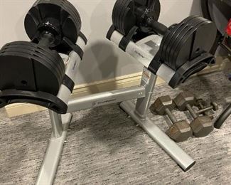 Stairmaster Adjustable Dumbbells with Stand