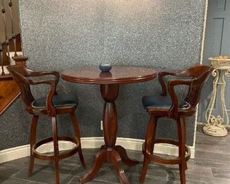 JS Products Pub Table  with COURTHOUSE Barstools