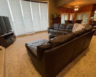 NATUZZI Editions Large Leather Sectional