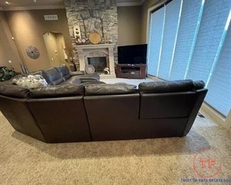 NATUZZI Editions Large Leather Sectional