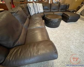 NATUZZI Editions Large Leather Sectional