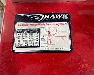 Hawk Wood Working Precision Scroll Saw
