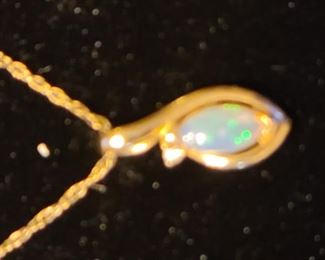 14K Opal necklace 