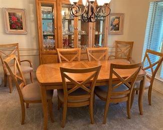 Formal Dining Set with Hutch and Side Table.
