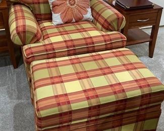 Large Arm Chair & Ottoman. 