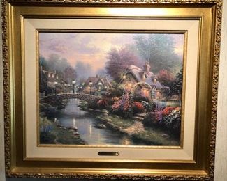 Thomas Kinkade "Lamplight Bridge"