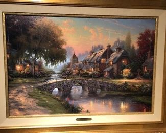 Thomas Kinkade "Cobblestone Bridge".