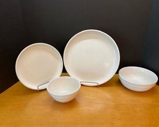 Crate and Barrel Porcelain Dishes. 10 Settings.
