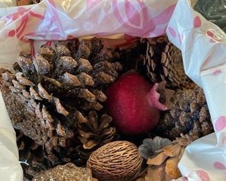 Christmas Holiday Decor including Garland and Tree.