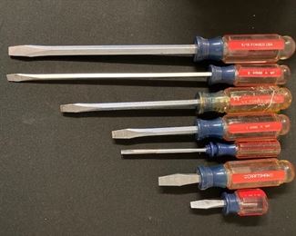 7 Piece Craftsman Slotted Head Screwdriver Set.