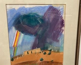 Jim Wagner Pastel. "Rainbow on Rt. 66"