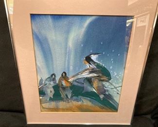 Veloy Vigil Watercolor - "Buckskin and Leggings"