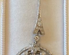 18K White Gold, Platinum & Diamond Pendant.