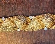 18K Yellow Gold & Diamond Bracelet. 