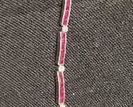 Lady's Platinum, Diamond & Ruby Straight Line Link Bracelet.