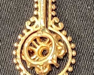 Lady's 14K Yellow Gold, 18K Yellow Gold & Pyrope Garnet Pendant.