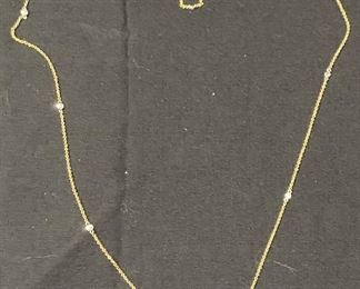 14K Yellow Gold, 14K White Gold & Diamond Chain.